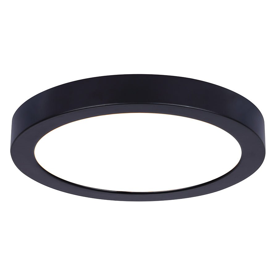 Plafonnier LED Disc - Noir avec lentille PVC 7" 2700°K by Canarm | Luminaires & cie