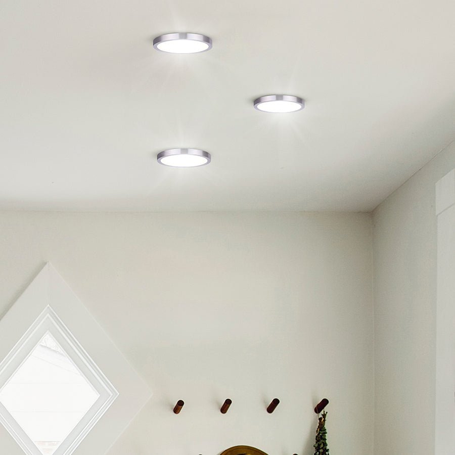 Plafonnier LED Disc - Nickel brossé 7.28" 2700°K by Canarm | Luminaires & cie