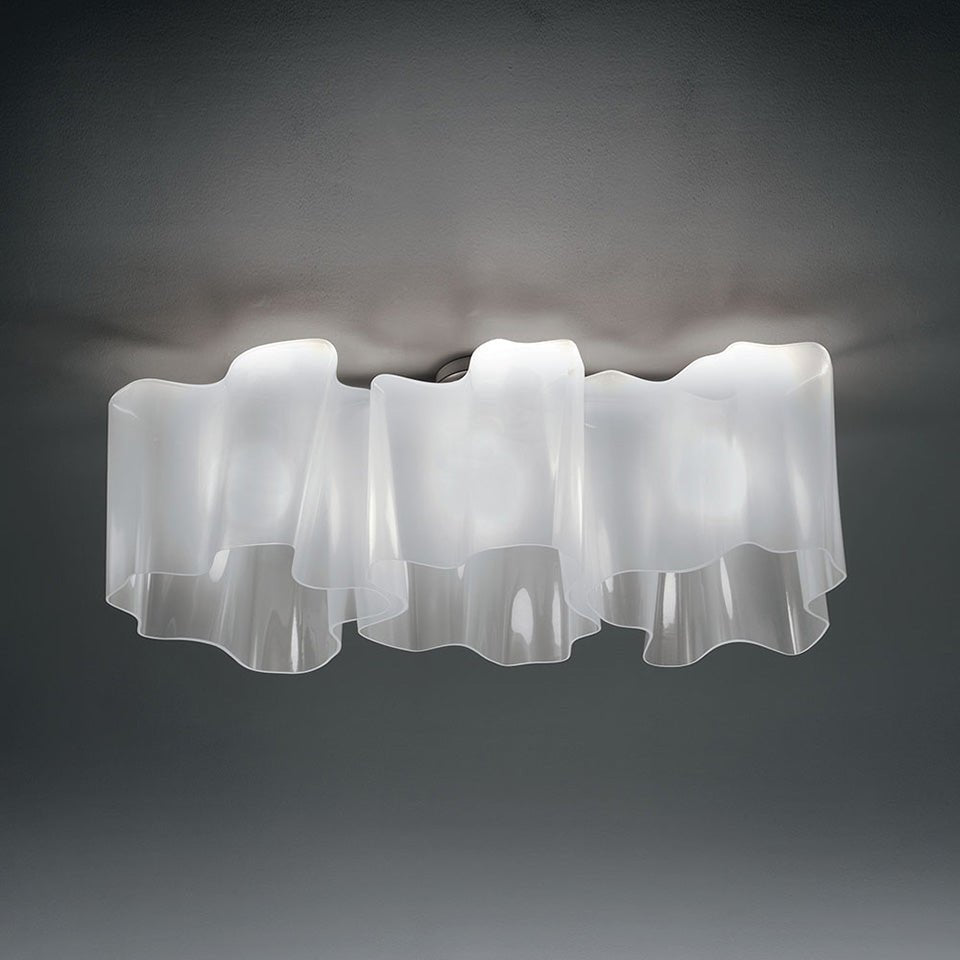 Plafonnier Logico - Trio linéaire Régulier Gris/Blanc by Artemide | Luminaires & cie