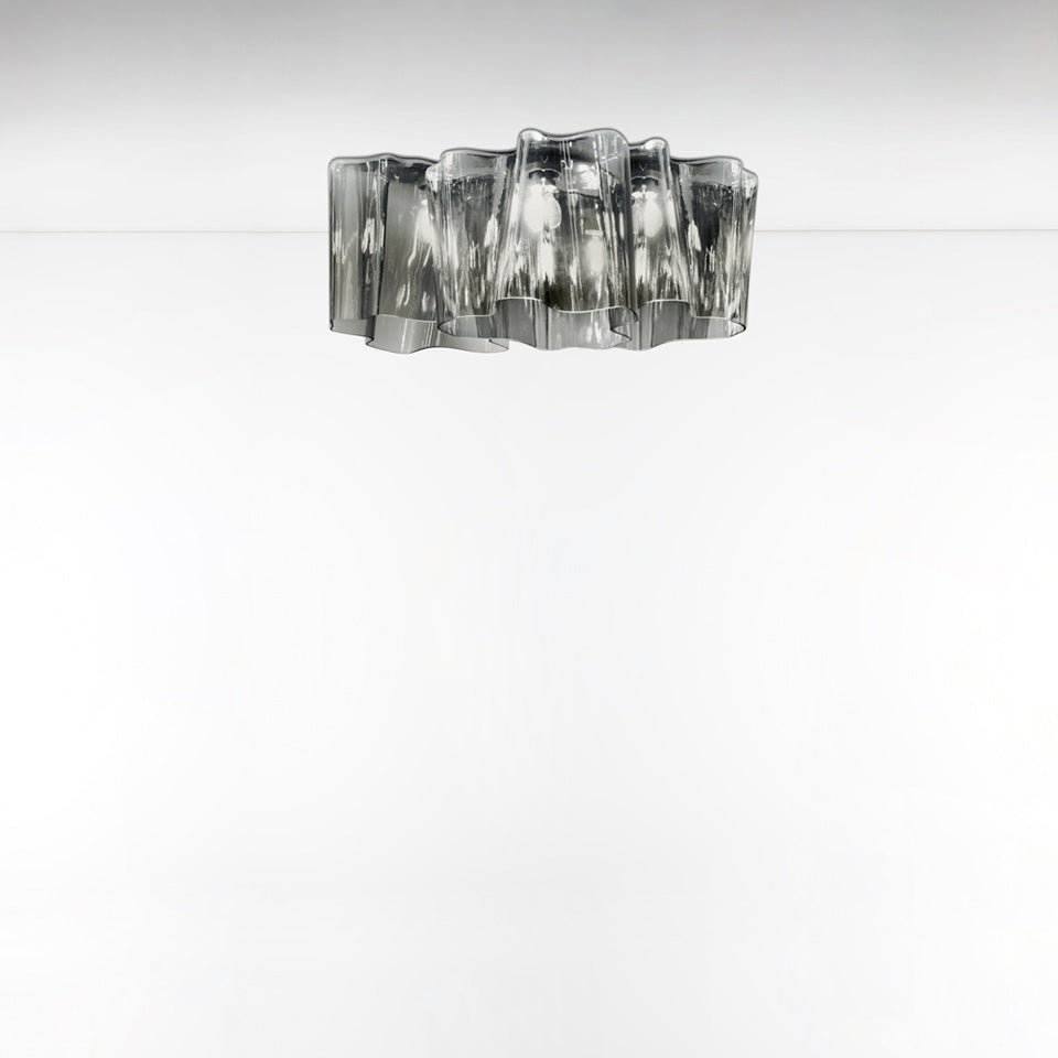 Plafonnier Logico - Trio linéaire Mini Gris/Fumé by Artemide | Luminaires & cie