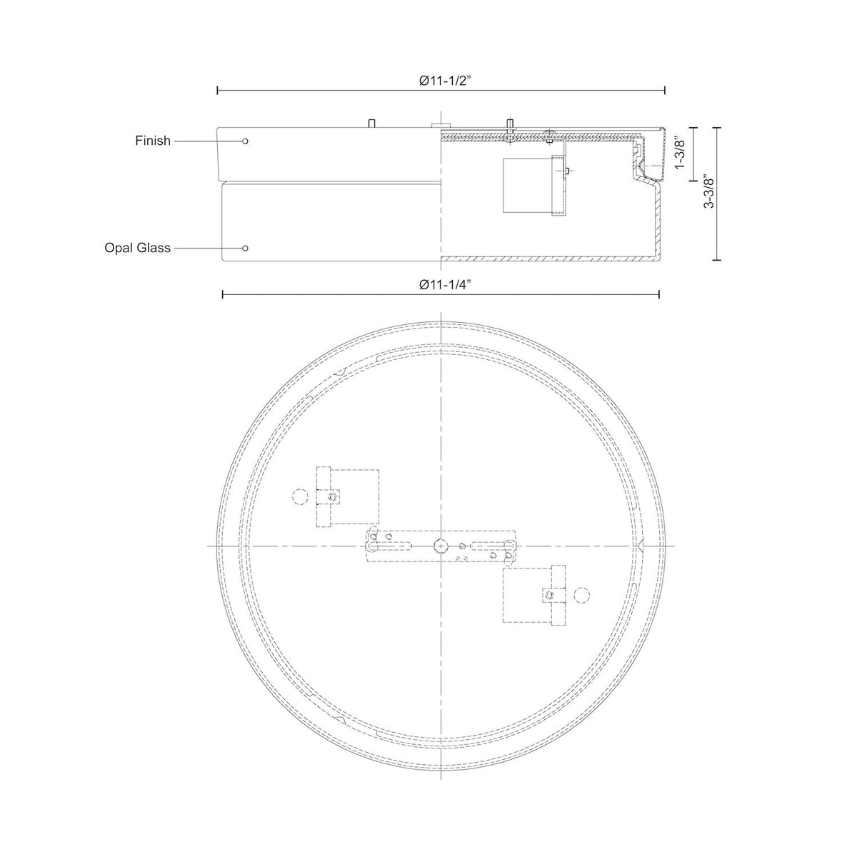 Plafonnier Lomita Nickel brossé – vue 3
