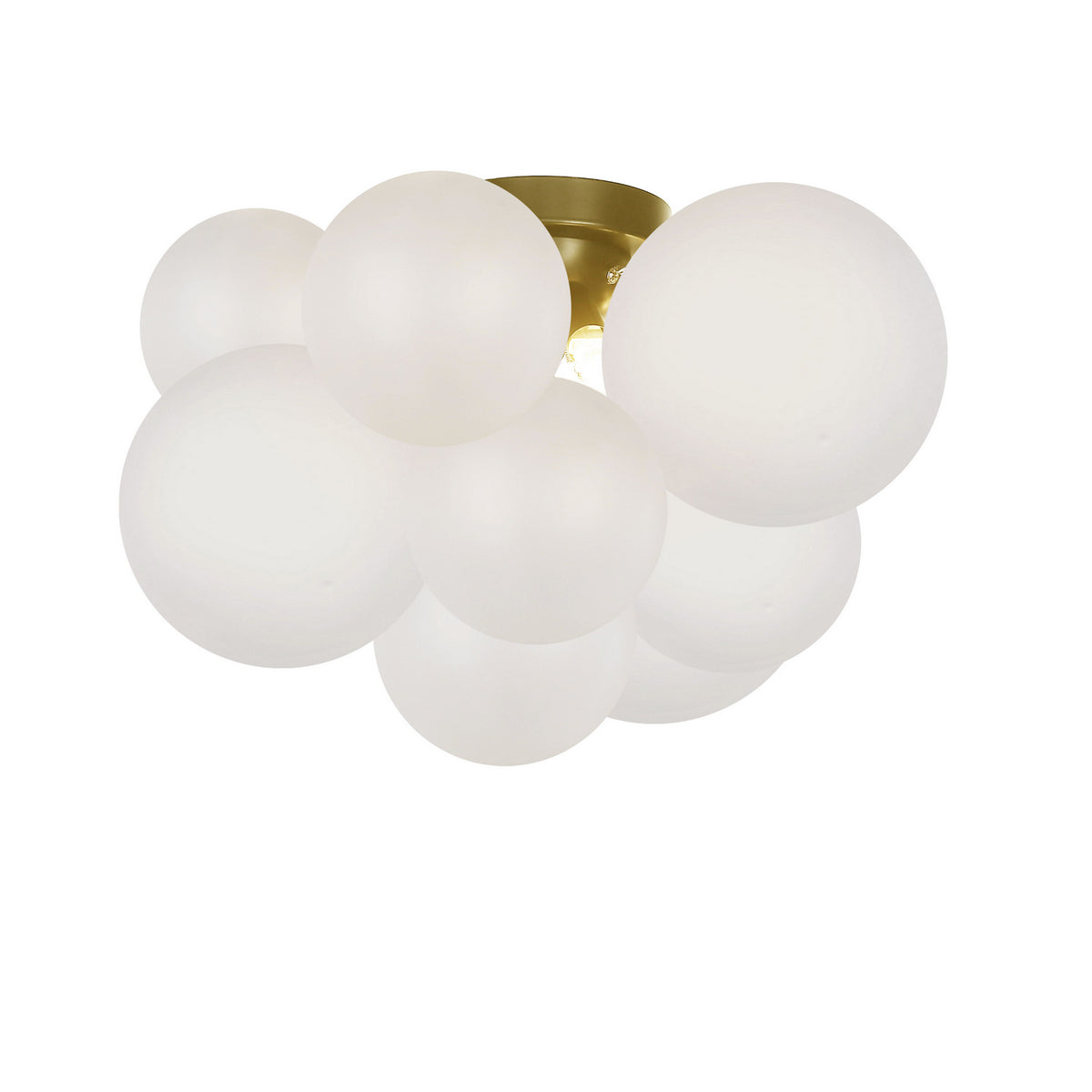 Plafonnier Miles Blanc / Laiton vieilli – Dainolite
