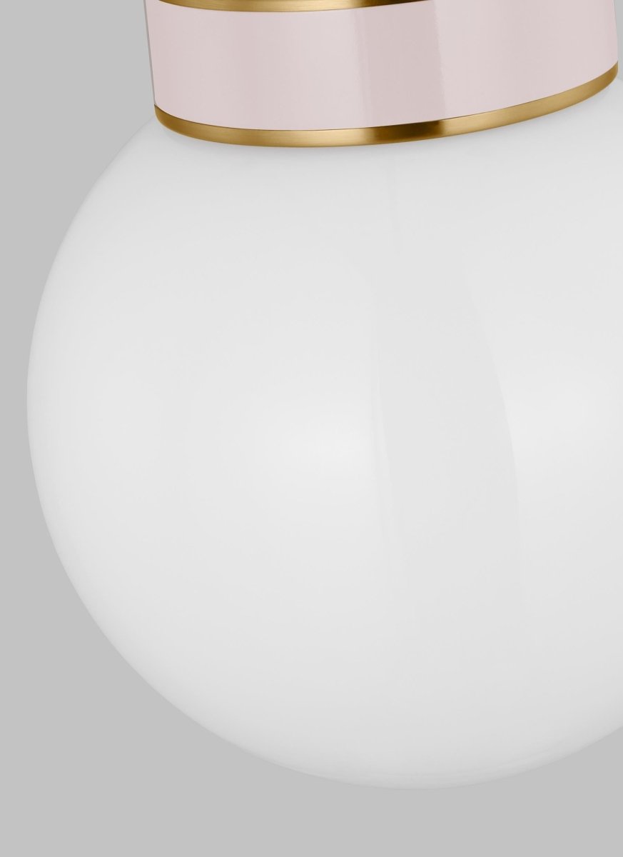 Plafonnier Monroe Ball - Laiton brûlé et blush Lait by Visual Comfort Studio | Luminaires & cie