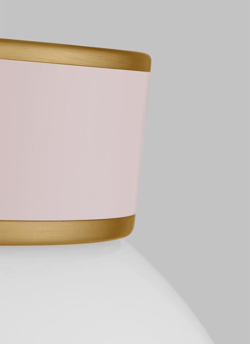 Plafonnier Monroe Ball - Laiton brûlé et blush Lait by Visual Comfort Studio | Luminaires & cie