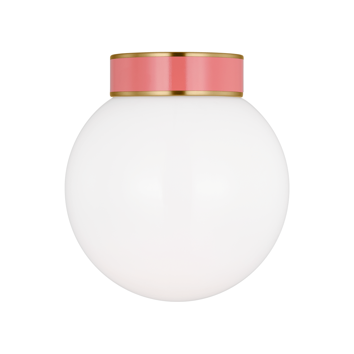 Plafonnier Monroe Ball - Laiton brûlé et corail Lait by Visual Comfort Studio | Luminaires & cie