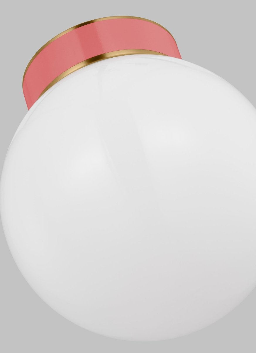 Plafonnier Monroe Ball - Laiton brûlé et corail Lait by Visual Comfort Studio | Luminaires & cie