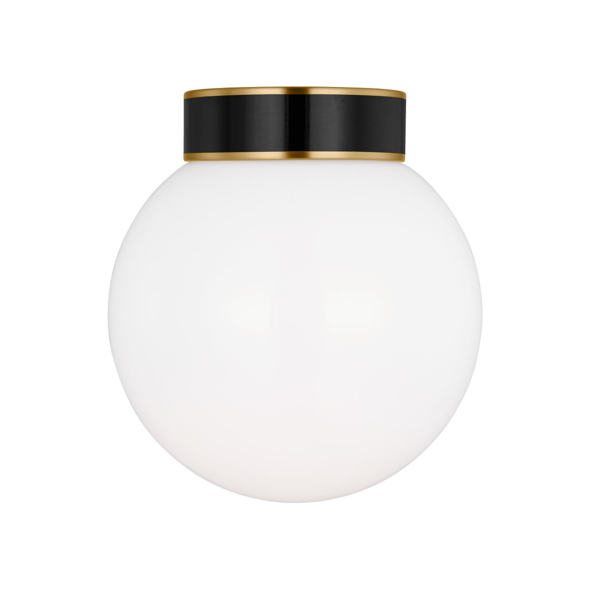 Plafonnier Monroe Ball - Laiton brûlé et noir Lait by Visual Comfort Studio | Luminaires & cie