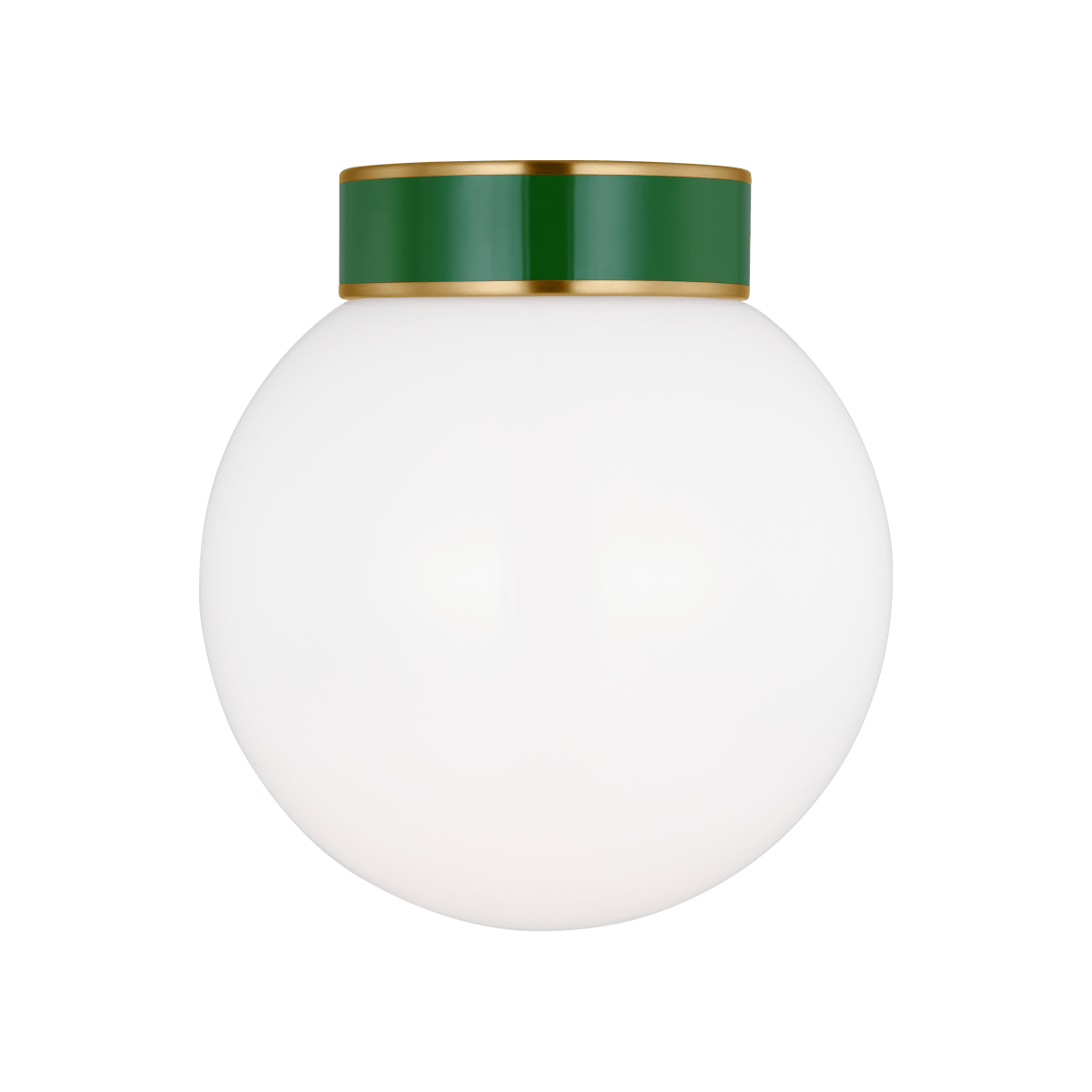 Plafonnier Monroe Ball - Laiton brûlé et vert Lait by Visual Comfort Studio | Luminaires & cie