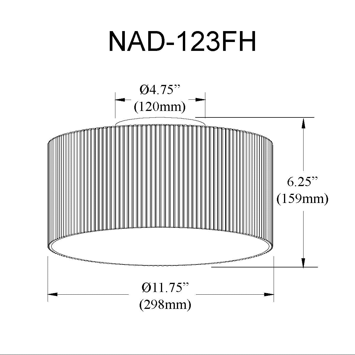 Plafonnier Nadine - Laiton vieilli 11 3/4" by Dainolite | Luminaires & cie