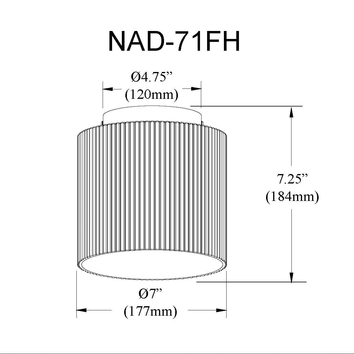 Plafonnier Nadine - Noir mat 7" by Dainolite | Luminaires & cie