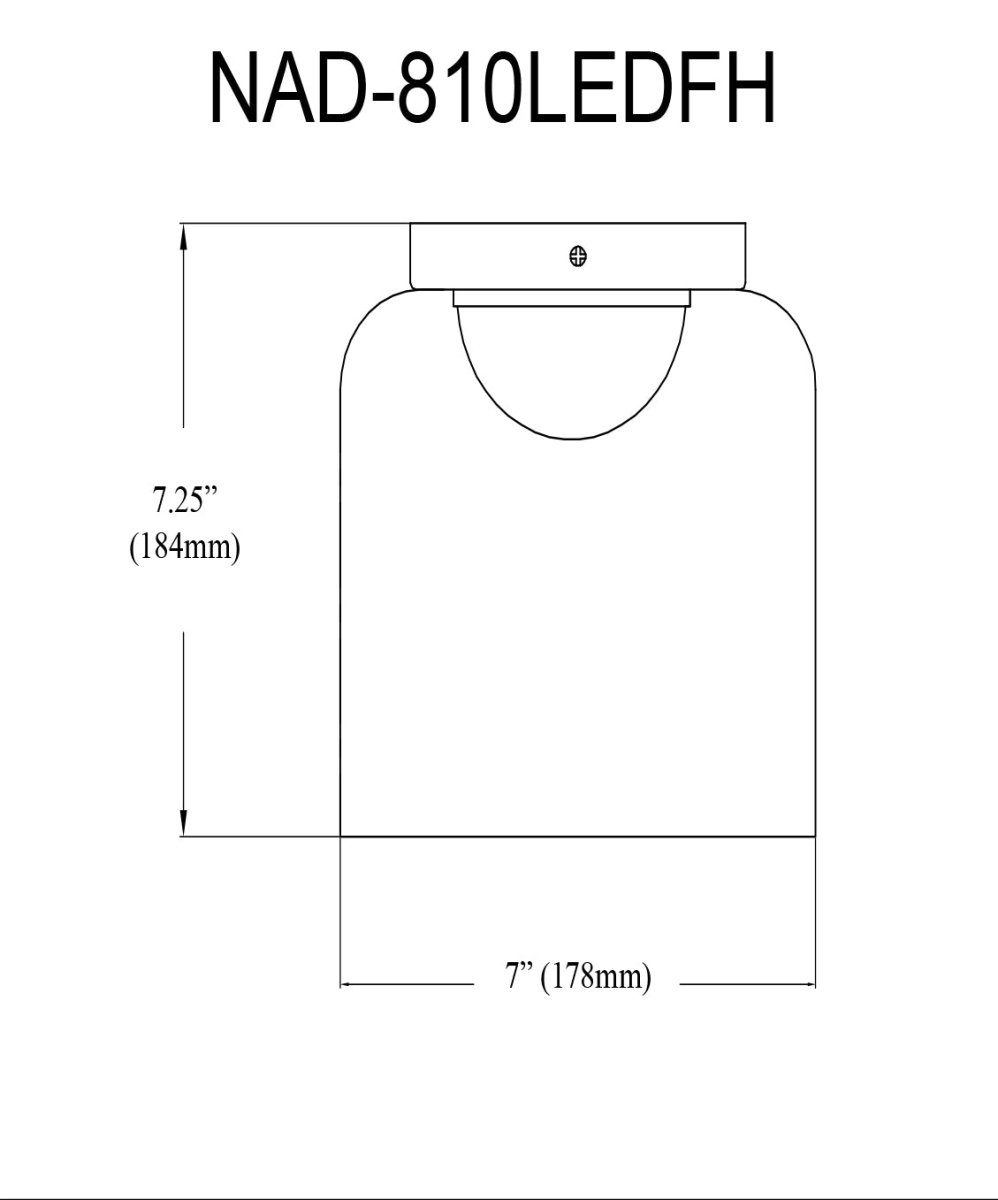 Plafonnier Nadine Dome - Chrome poli 7" by Dainolite | Luminaires & cie