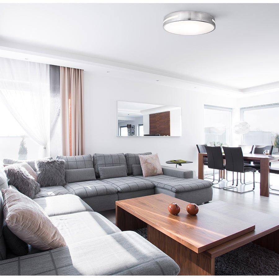 Plafonnier Niven - Nickel brossé 20" by Canarm | Luminaires & cie