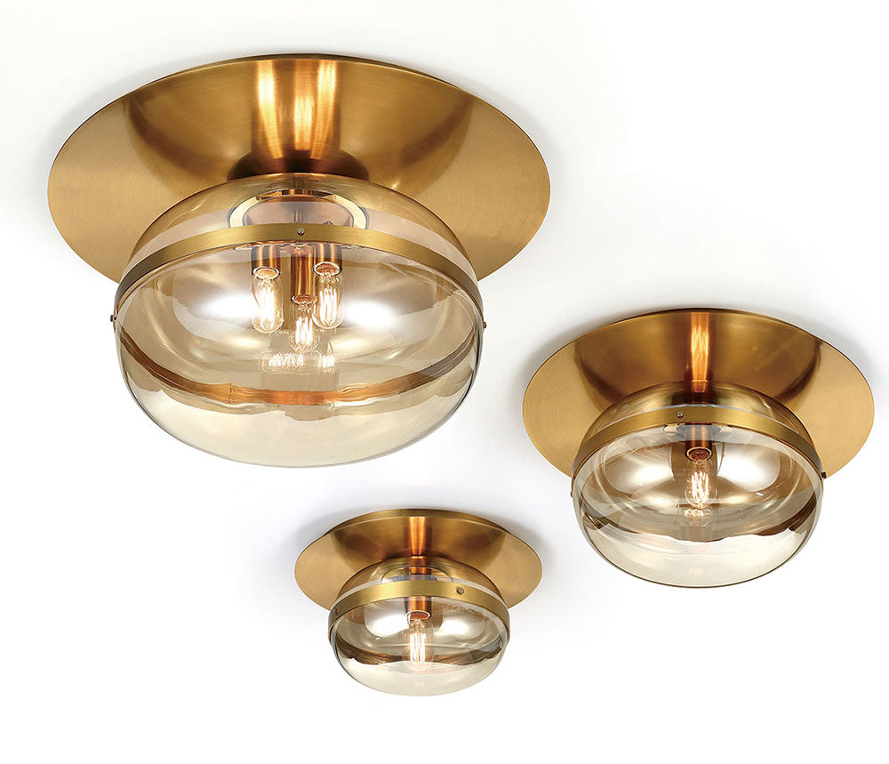 Plafonnier Nottingham 10", Laiton antique – vue 3