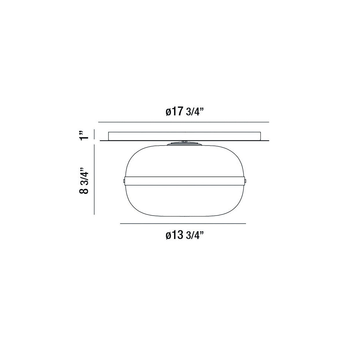 Plafonnier Nottingham 13 3/4", Laiton antique – vue 2