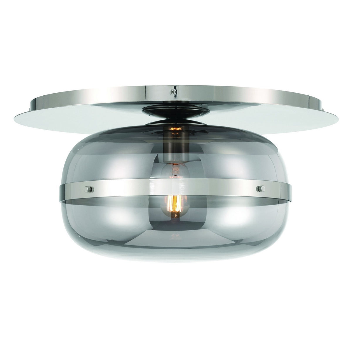 Plafonnier Nottingham 13 3/4", Nickel poli – vue 2