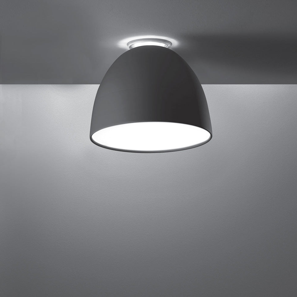 Plafonnier NUR - Mini (14 3/16") Gris anthracite 1x 100W A - 19 Medium E26 by Artemide | Luminaires & cie