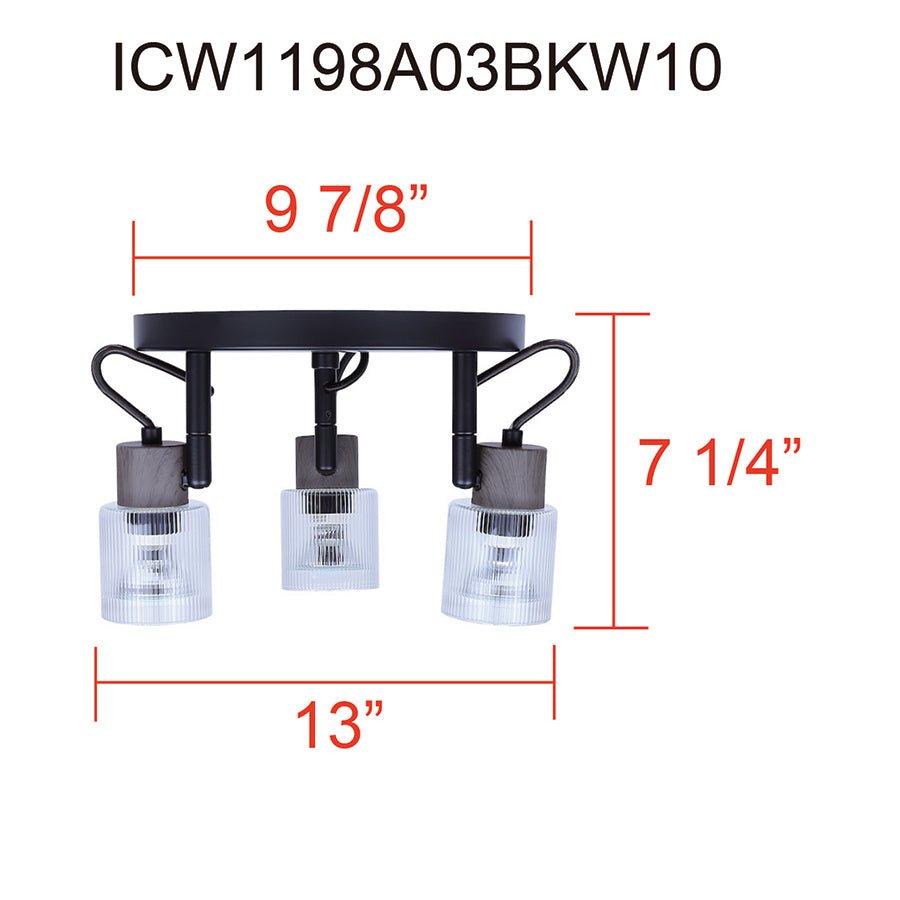 Plafonnier Owen - Noir by Canarm | Luminaires & cie