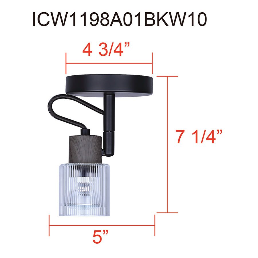 Plafonnier Owen - Noir by Canarm | Luminaires & cie