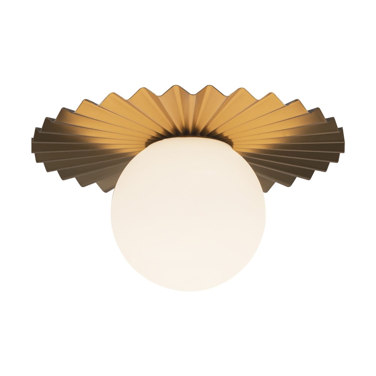 Plafonnier Plume - Or brossé 11 7/8" by Alora Lighting | Luminaires & cie