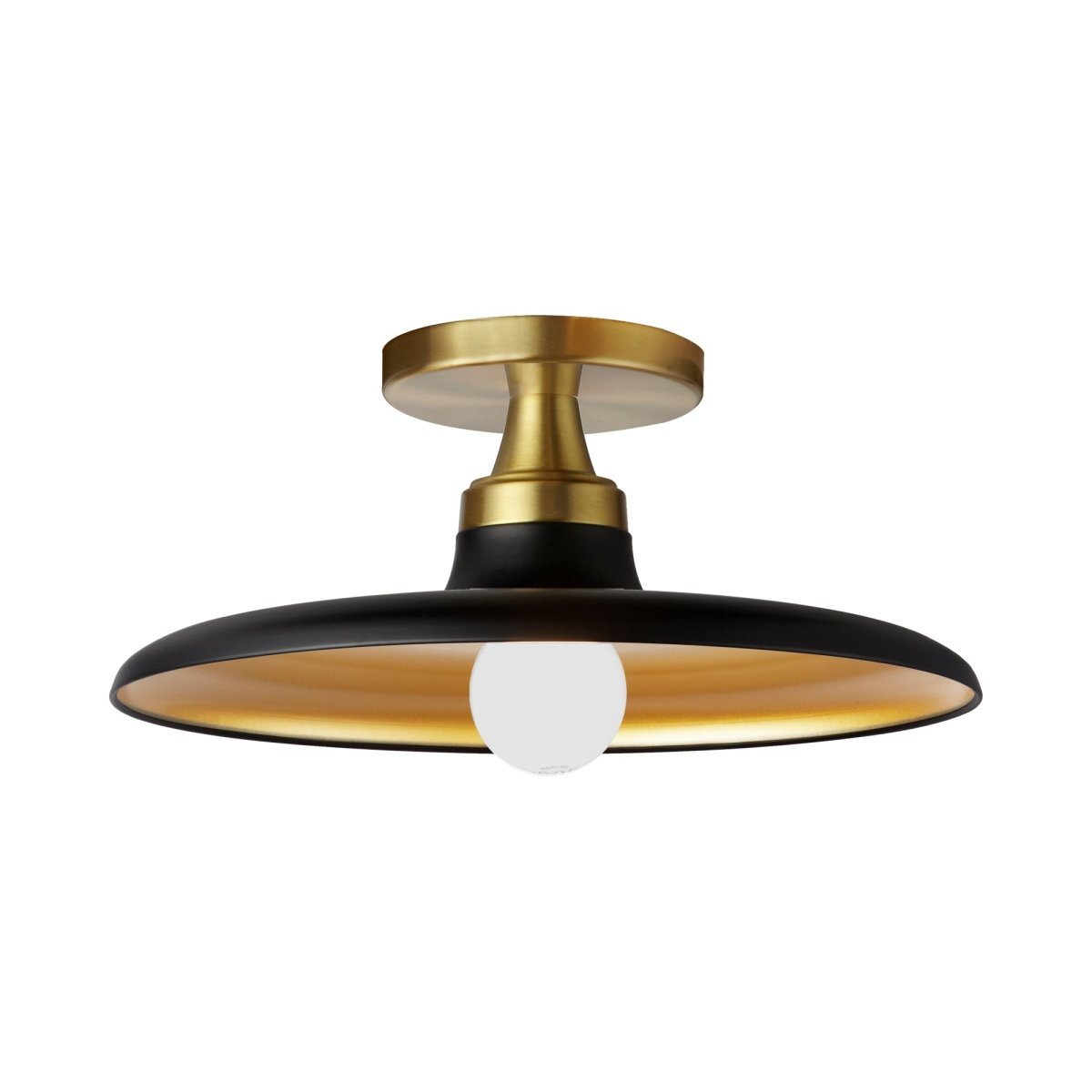 Plafonnier Quentin - Noir mat et noir vieilli 12" by Dainolite | Luminaires & cie