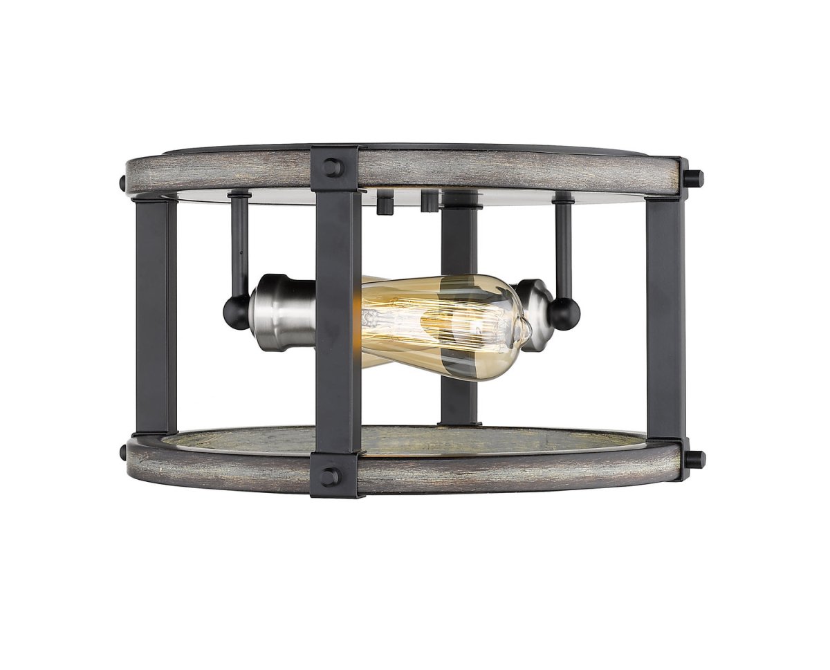 Plafonnier rond Kirkland - Bardeau gris cendré 16 1/4" by Z-Lite | Luminaires & cie