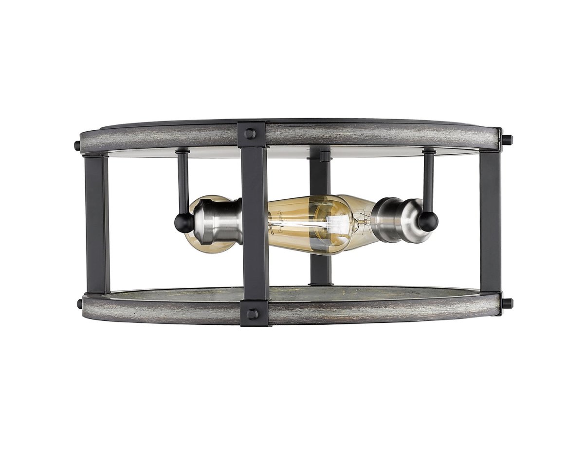 Plafonnier rond Kirkland - Bardeau gris cendré 16 1/4" by Z-Lite | Luminaires & cie