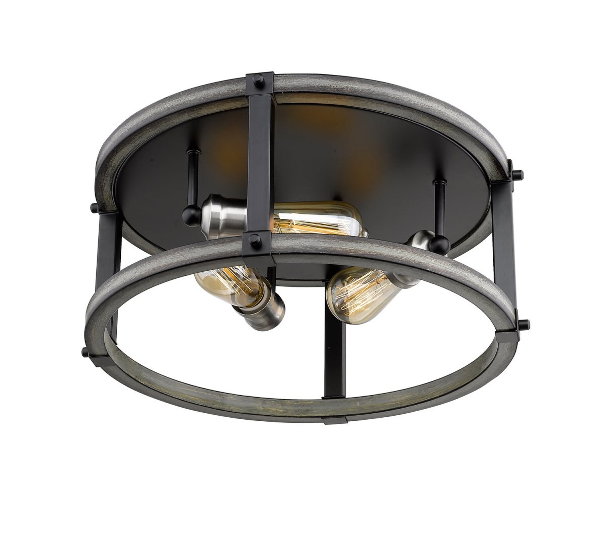Plafonnier rond Kirkland - Bardeau gris cendré 16 1/4" by Z-Lite | Luminaires & cie