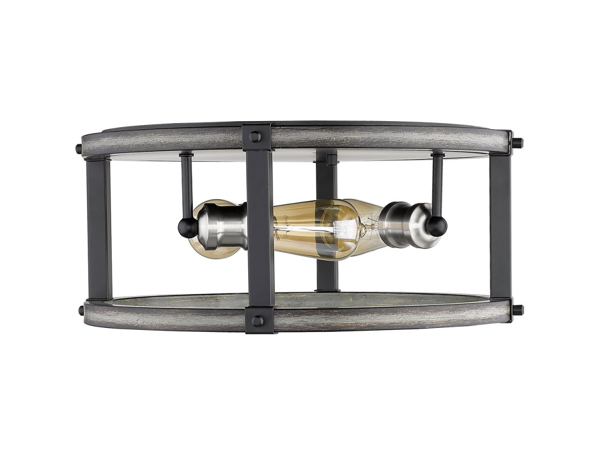 Plafonnier rond Kirkland - Bardeau gris cendré 16 1/4" by Z-Lite | Luminaires & cie