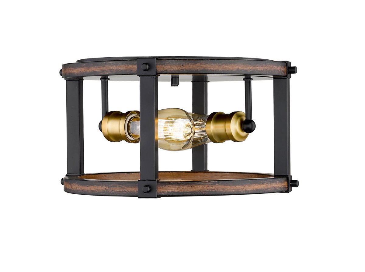 Plafonnier rond Kirkland - Bardeau gris cendré 16 1/4" by Z-Lite | Luminaires & cie