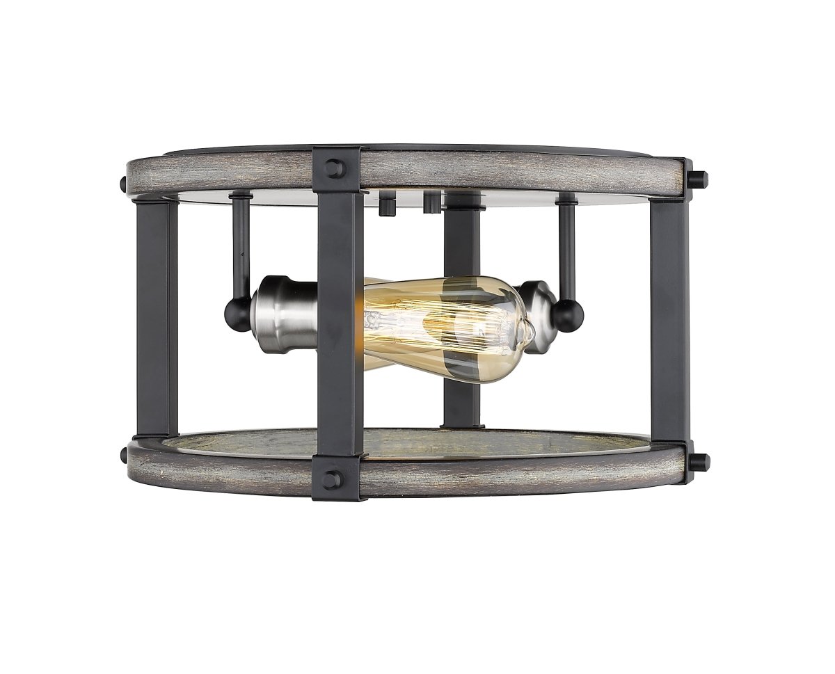 Plafonnier rond Kirkland - Bardeau gris cendré 16 1/4" by Z-Lite | Luminaires & cie