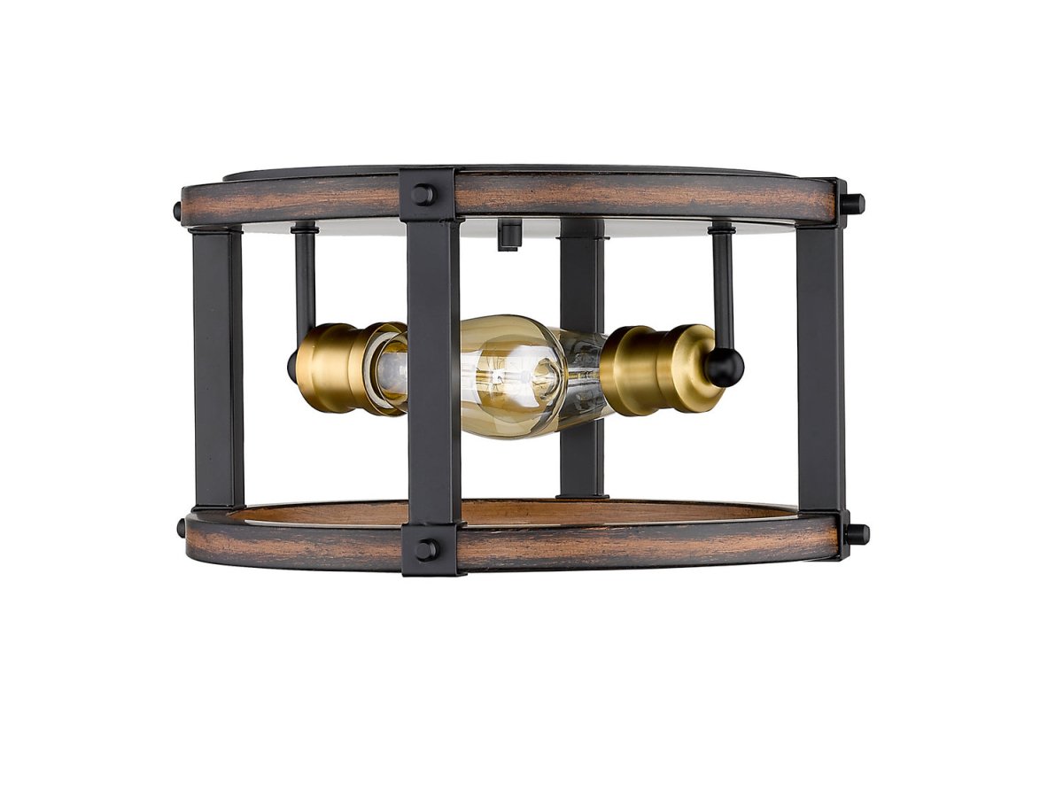 Plafonnier rond Kirkland - Bardeau gris cendré 16 1/4" by Z-Lite | Luminaires & cie