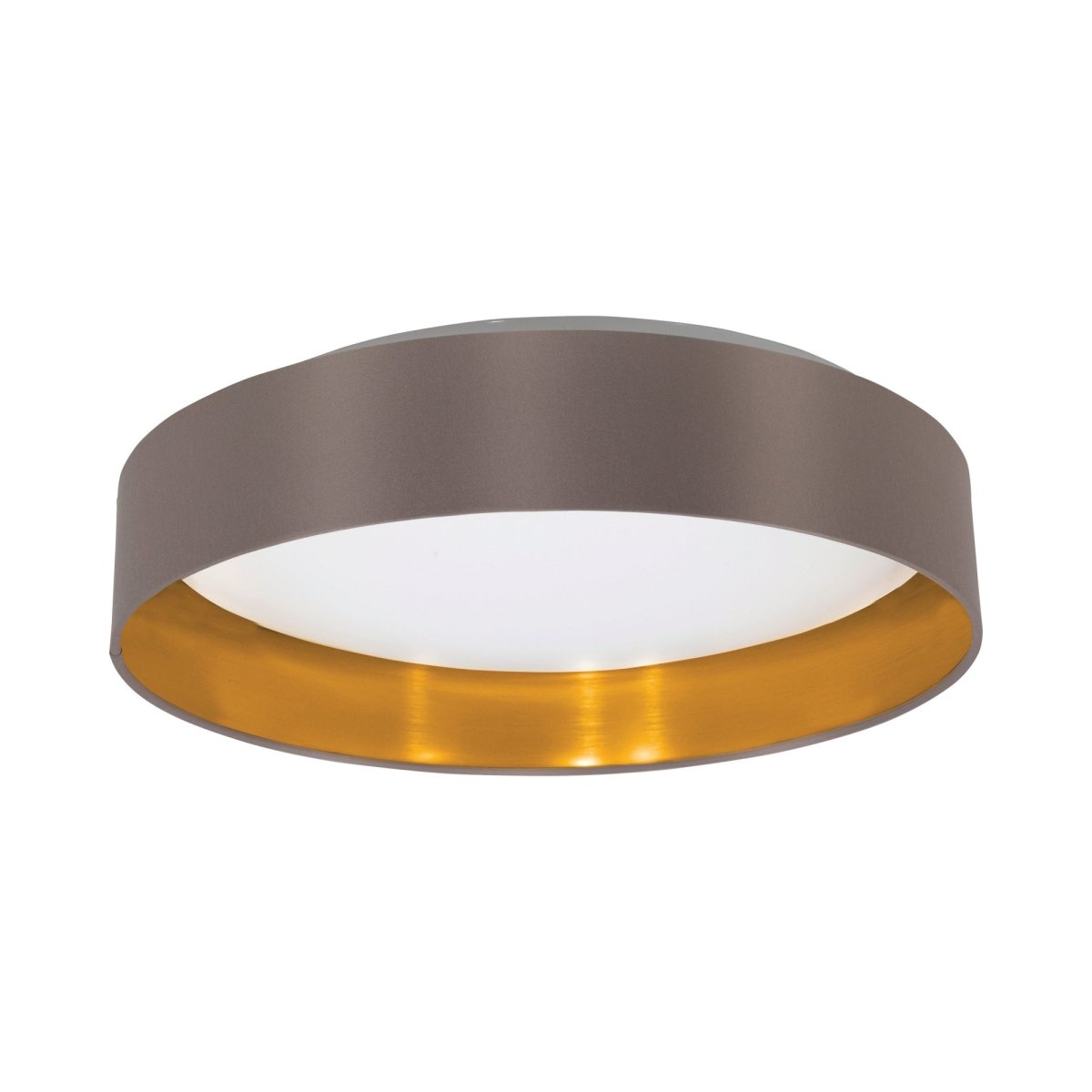 Plafonnier rond Maserlo - Cappuccino et doré by Eglo | Luminaires & cie