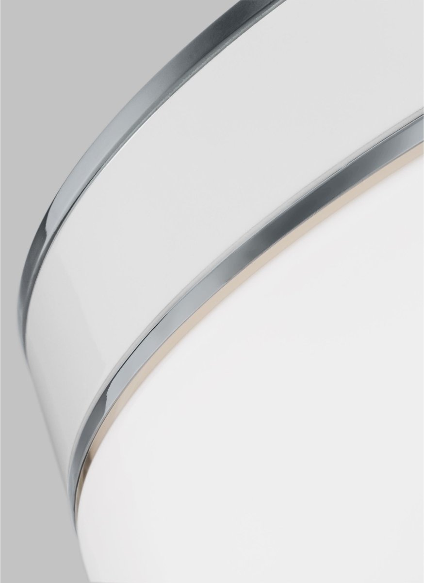 Plafonnier rond Monroe - Nickel poli by Visual Comfort Studio | Luminaires & cie