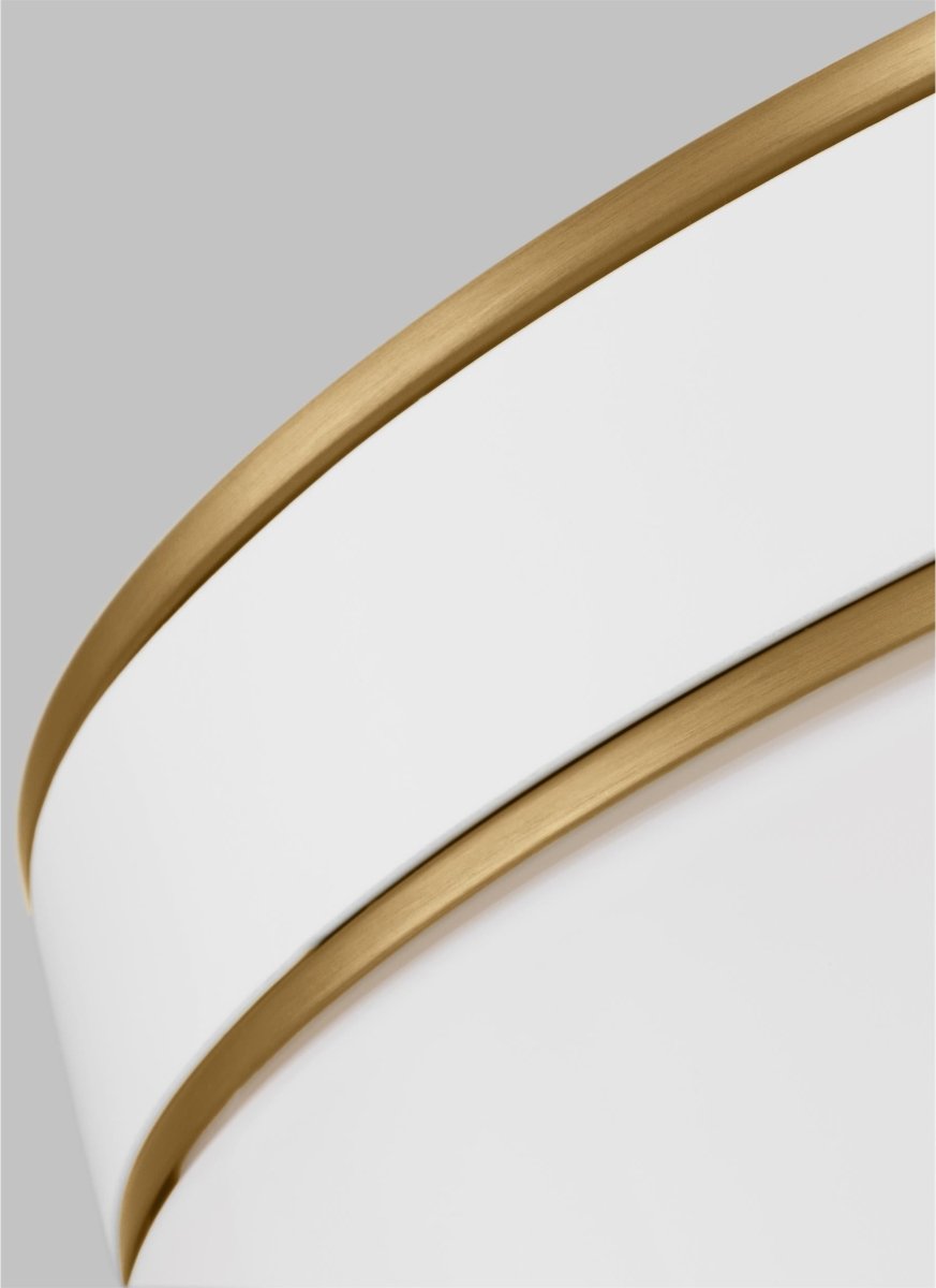Plafonnier rond Monroe - Nickel poli by Visual Comfort Studio | Luminaires & cie
