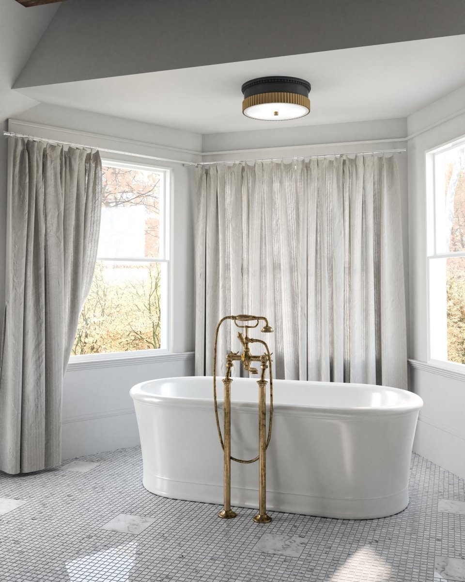 Plafonnier Rue - Or noir / brossé mat by Alora Lighting | Luminaires & cie