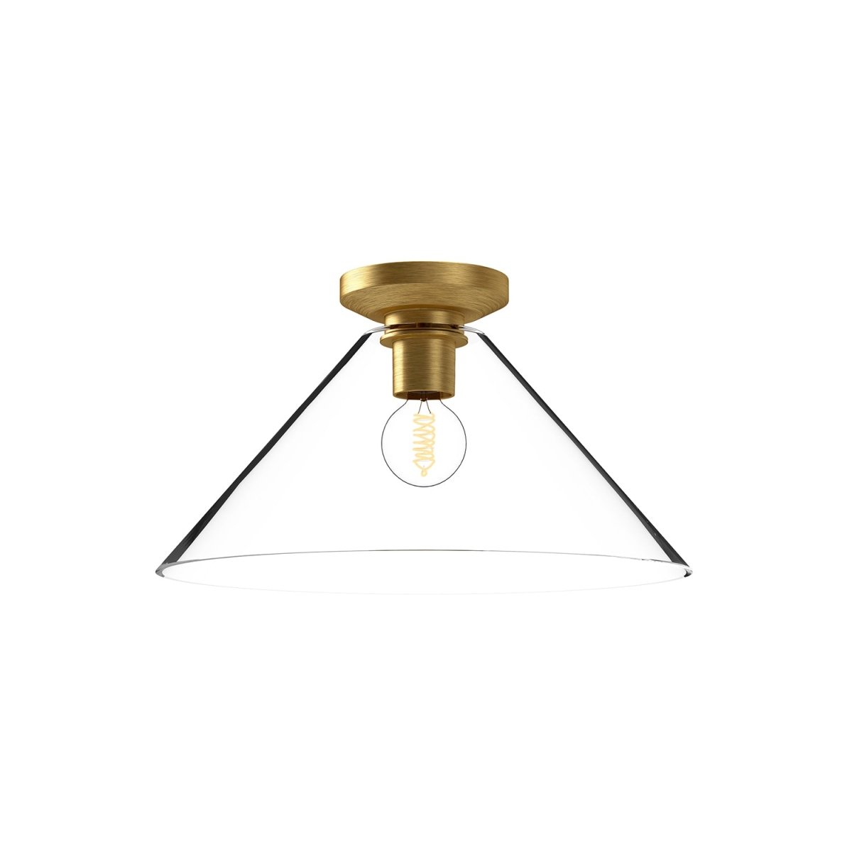 Plafonnier Salem - Gold / verre clair brossé by Alora Lighting | Luminaires & cie