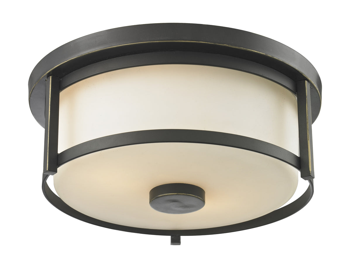 Plafonnier Savannah Bronze vieilli, Opale mate, 11" – Z-Lite