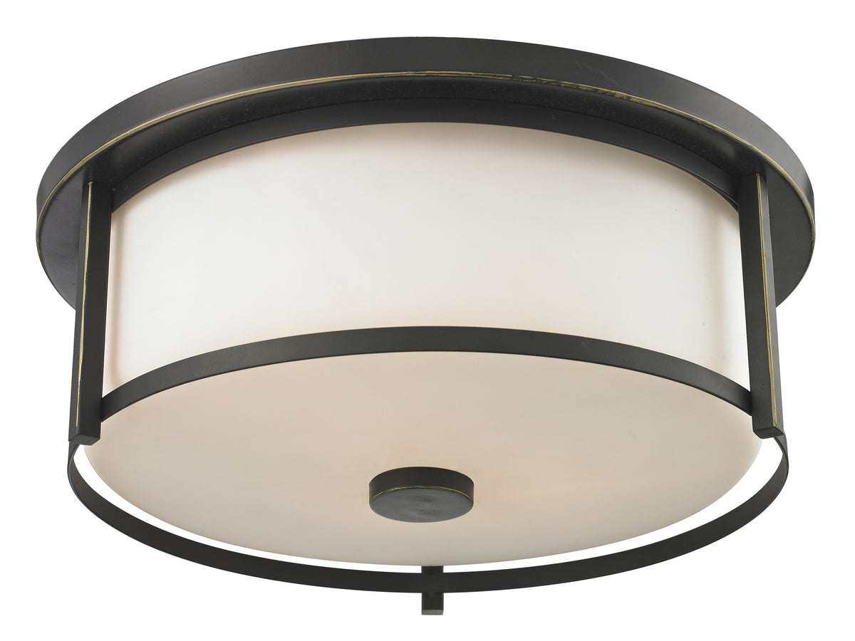 Plafonnier Savannah Bronze vieilli, Opale mate, 15 3/4" – Z-Lite