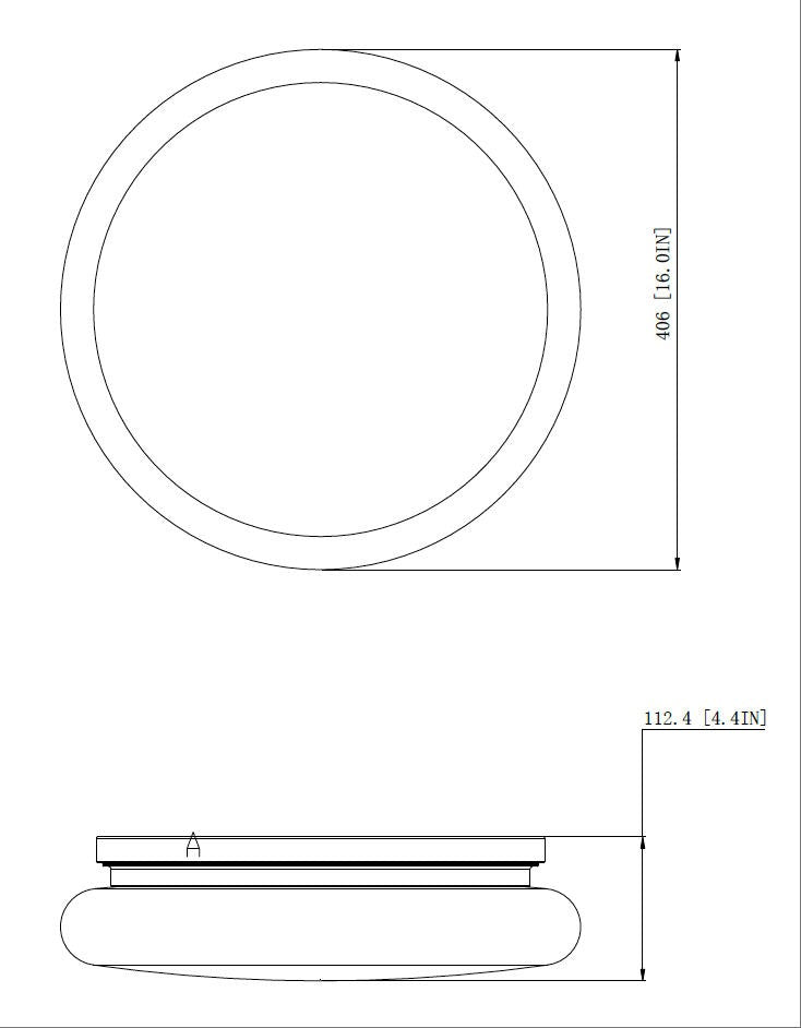Plafonnier Soleil Nickel brossé, 16" – vue 8