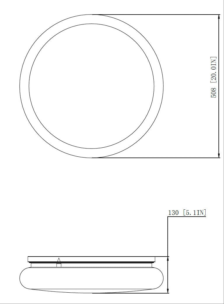 Plafonnier Soleil Nickel brossé, 20" – vue 8