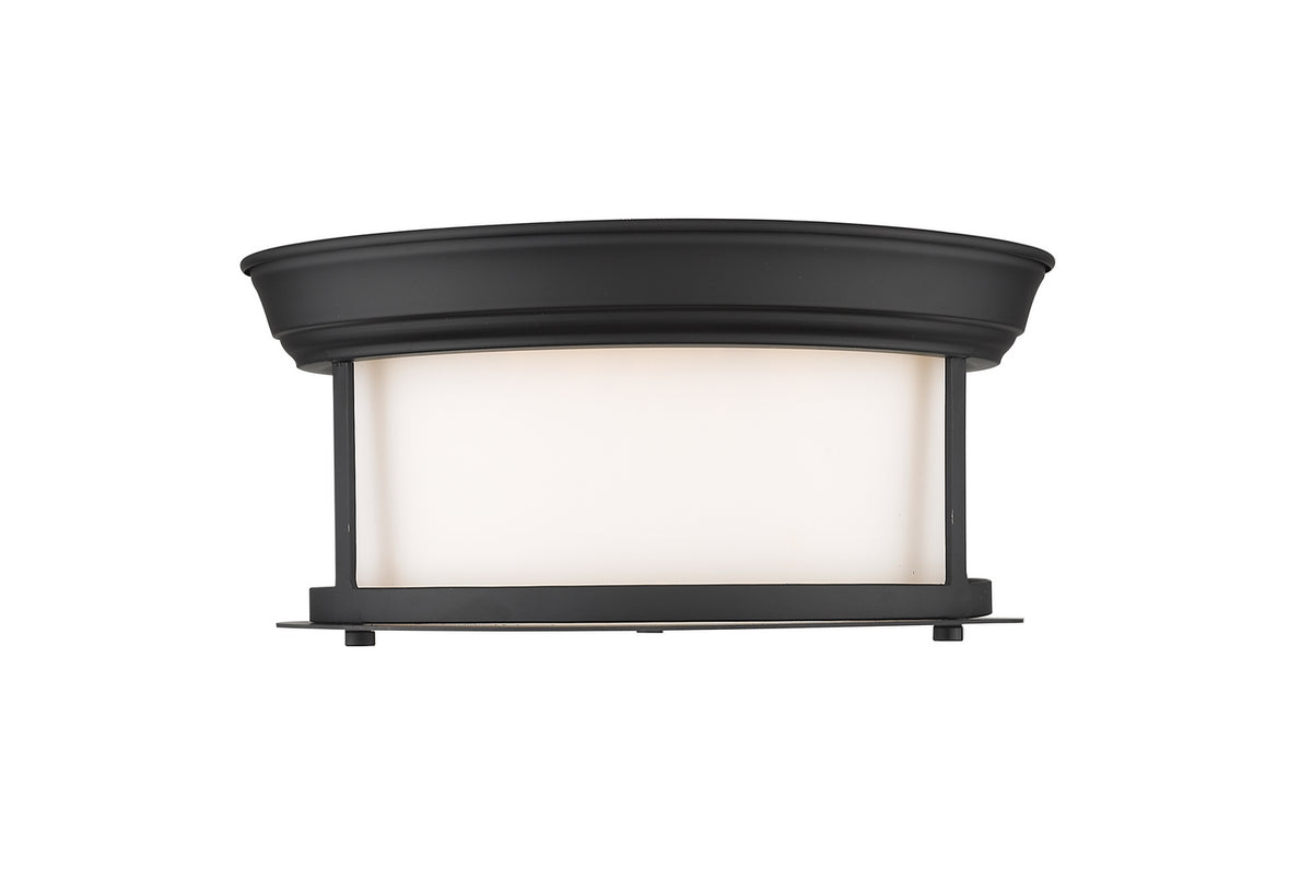 Plafonnier Sonna Noir mat, Opale mate, 11" – vue 2