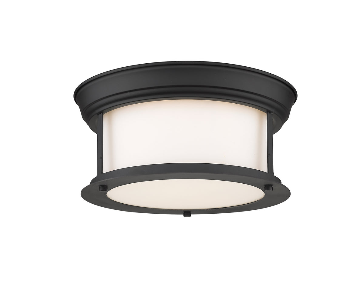 Plafonnier Sonna Noir mat, Opale mate, 11" – Z-Lite