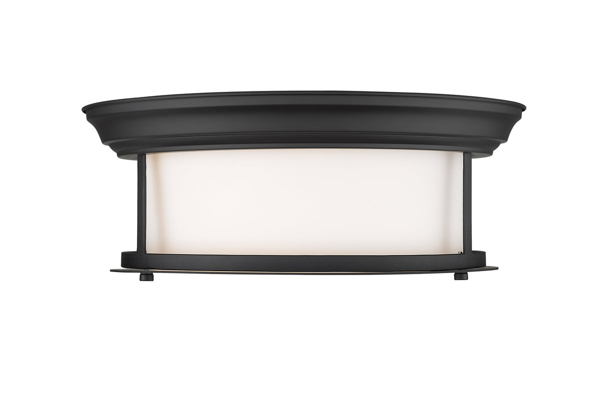 Plafonnier Sonna Noir mat, Opale mate, 13 1/2" – vue 2