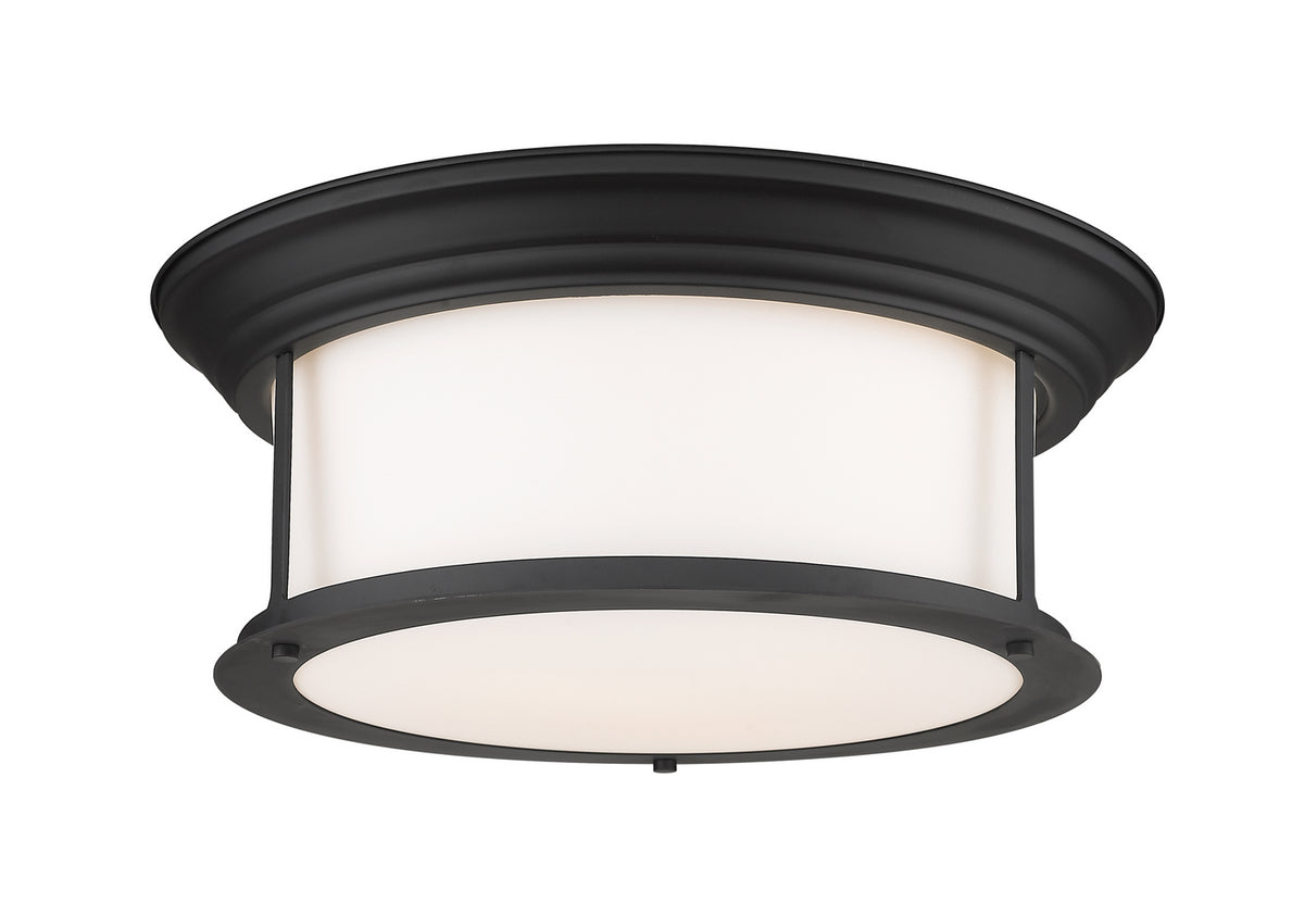 Plafonnier Sonna Noir mat, Opale mate, 15 1/2" – Z-Lite