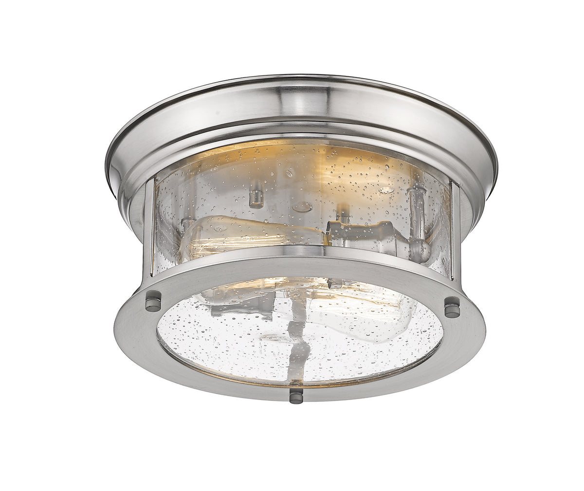 Plafonnier Sonna Nickel brossé, Grené transparent, 11" – vue 3