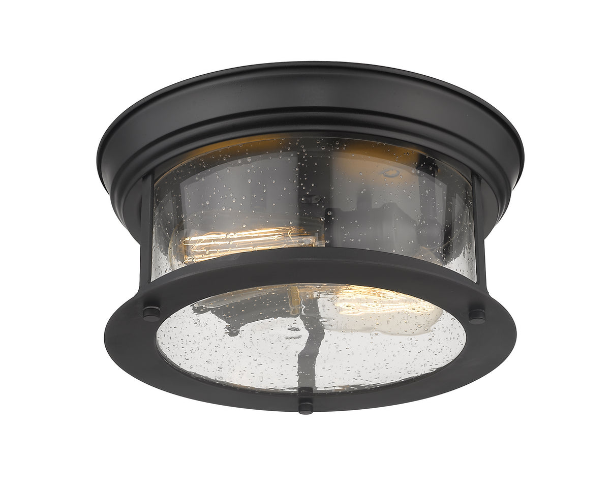 Plafonnier Sonna Noir mat, Grené transparent, 11" – vue 3