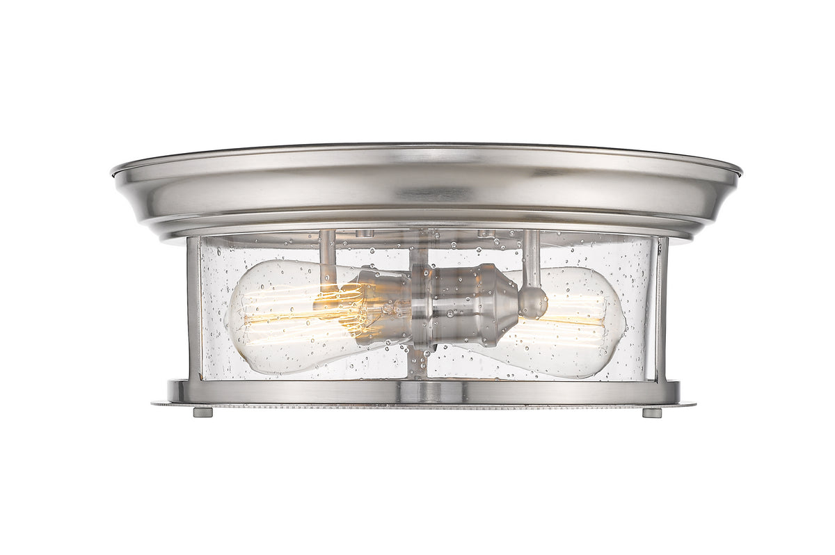 Plafonnier Sonna Nickel brossé, Grené transparent, 13 1/2" – vue 2
