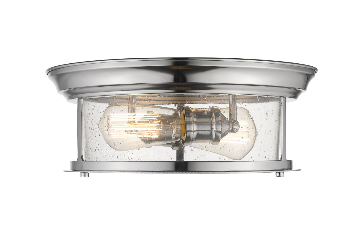 Plafonnier Sonna Chrome, Grené transparent, 13 1/2" – vue 2
