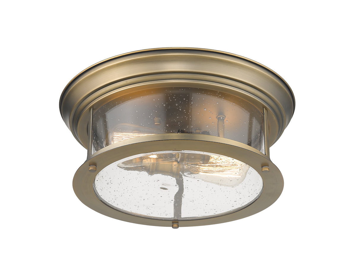 Plafonnier Sonna Laiton patrimoine, Grené transparent, 13 1/2" – vue 3