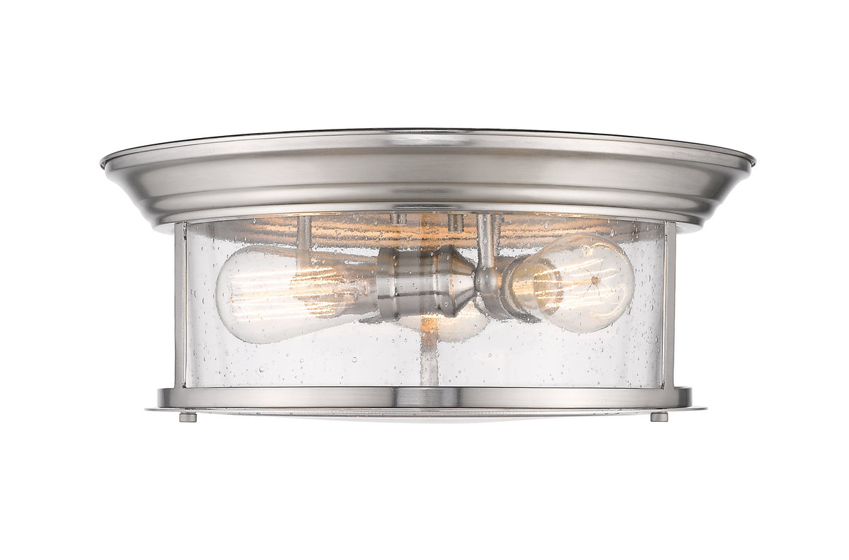 Plafonnier Sonna Nickel brossé, Grené transparent, 15 1/2" – vue 2